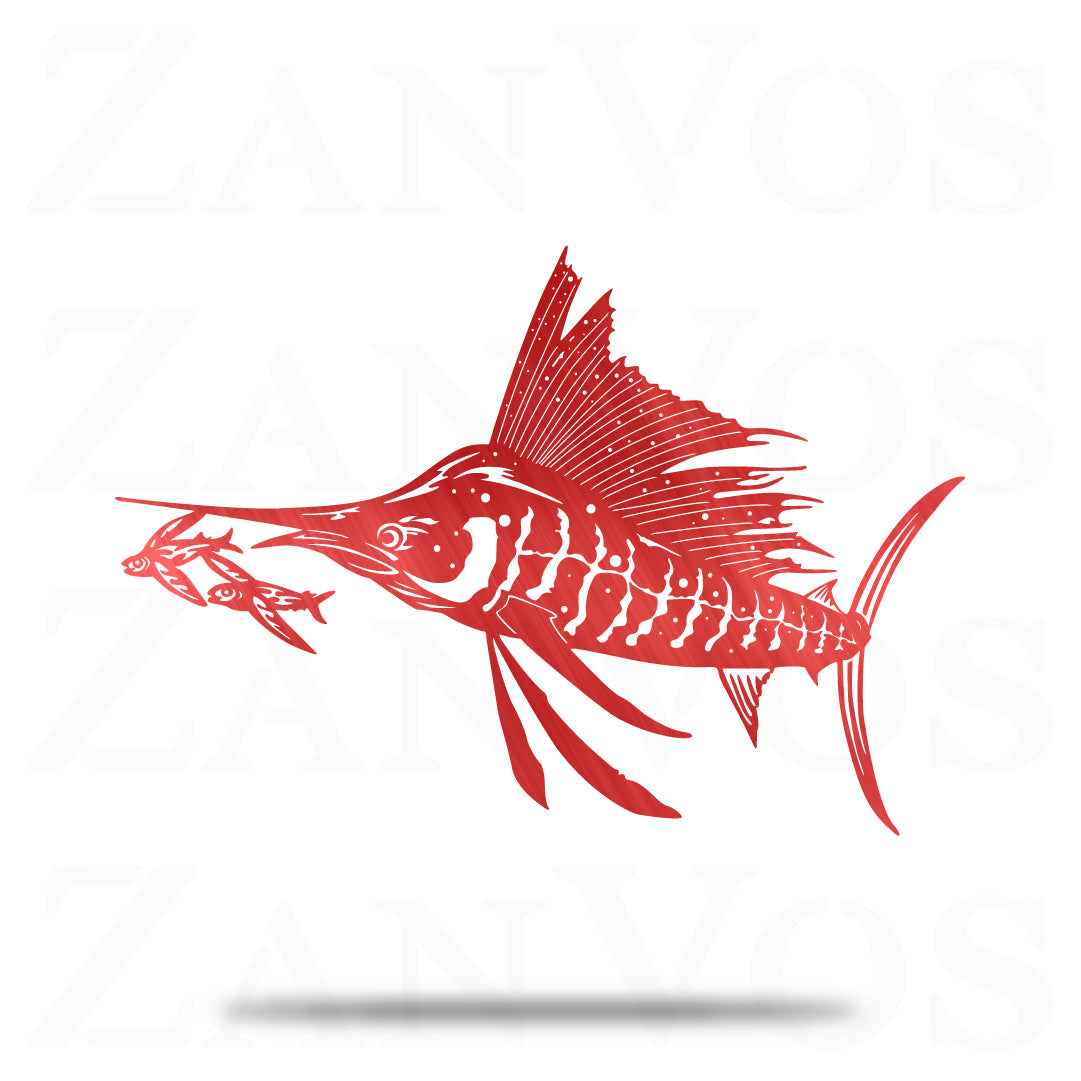 Sailfish Chasing Flying Fish