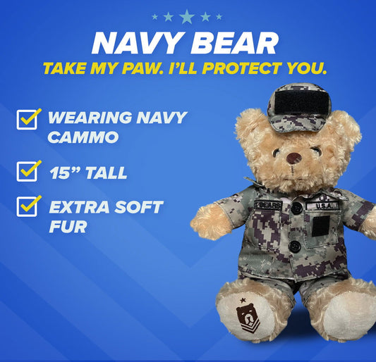 Sailor Sleeptight - Navy Teddy Bear Cammo