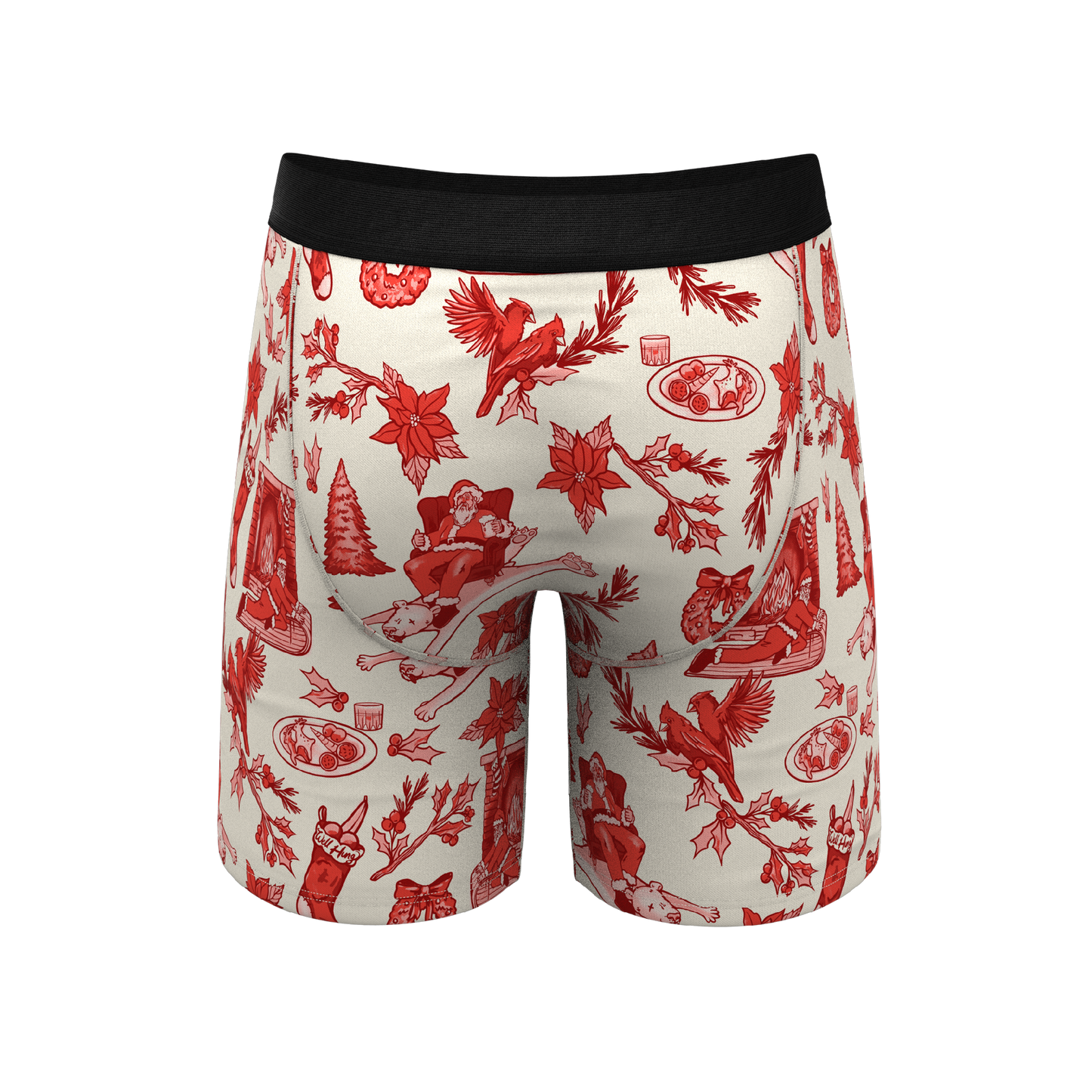 The Santa Slays | Christmas Toile Long Leg Ball Hammock® Pouch Underwear With Fly