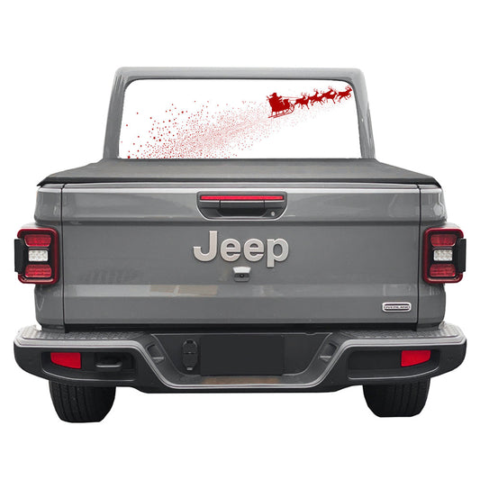 Santas Sleigh Rear Window Decal