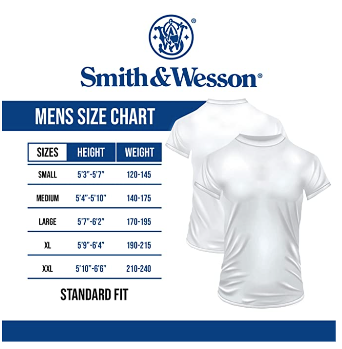 Smith & Wesson® American Flag Filled Circle Logo Short Sleeve Tee In White