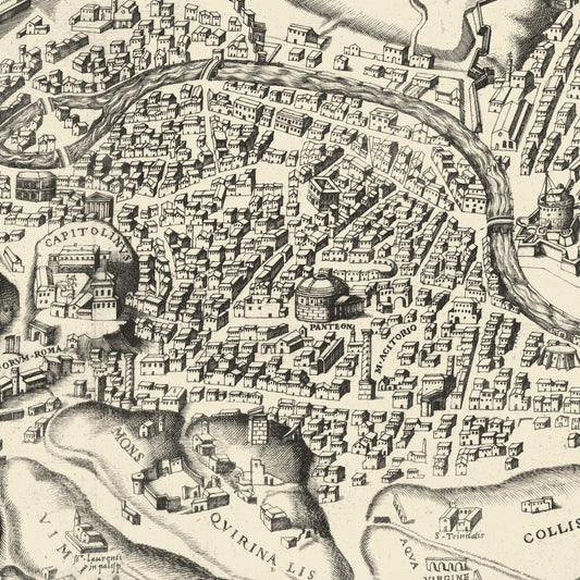 View of Rome from the East Art Print
