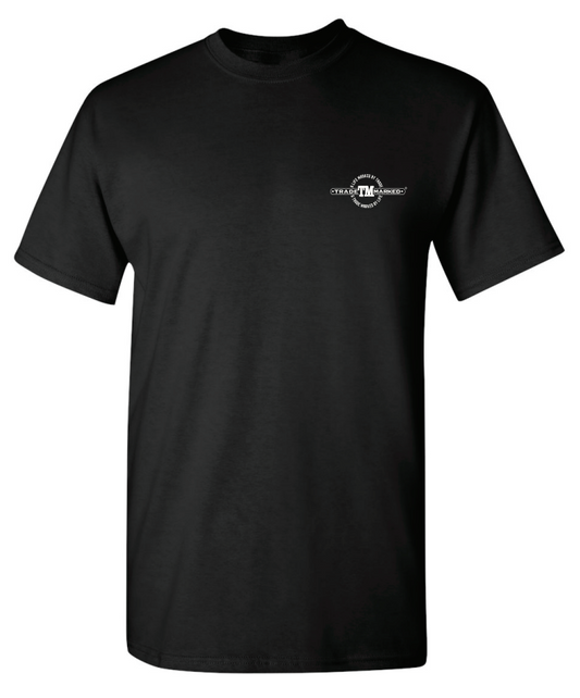 Trademarked® – Blue Collar American Skull Tee in Black