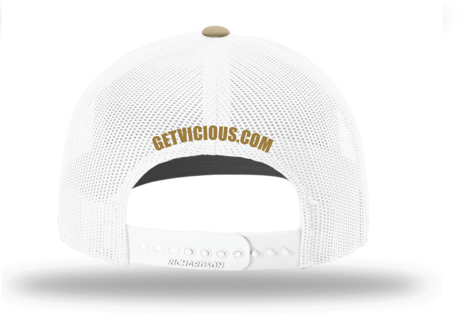 Vicious Logo - Khaki/White