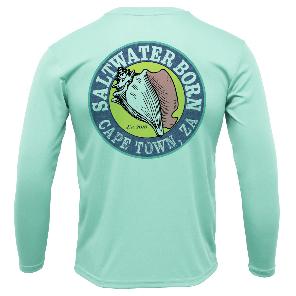 Cape Town, South Africa Flag Men's Long Sleeve UPF 50+ Dry-Fit Shirt