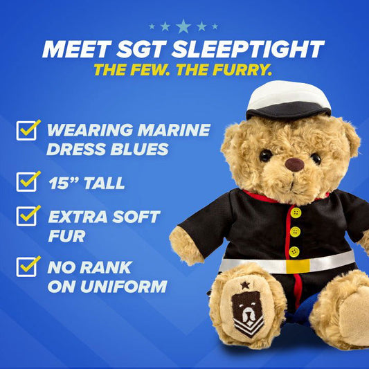 Sgt. Sleeptight - Marine Dress Blues Bear