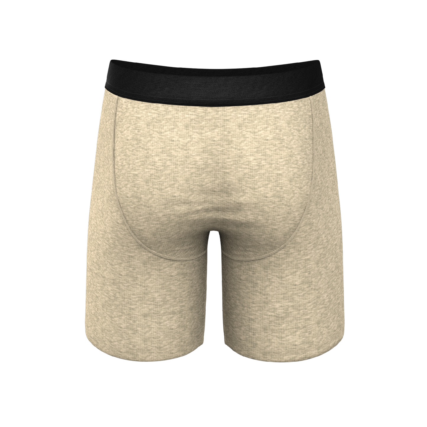 The Silver Fox | Oatmeal Heather Long Leg Ball Hammock® Pouch Boxers With Fly