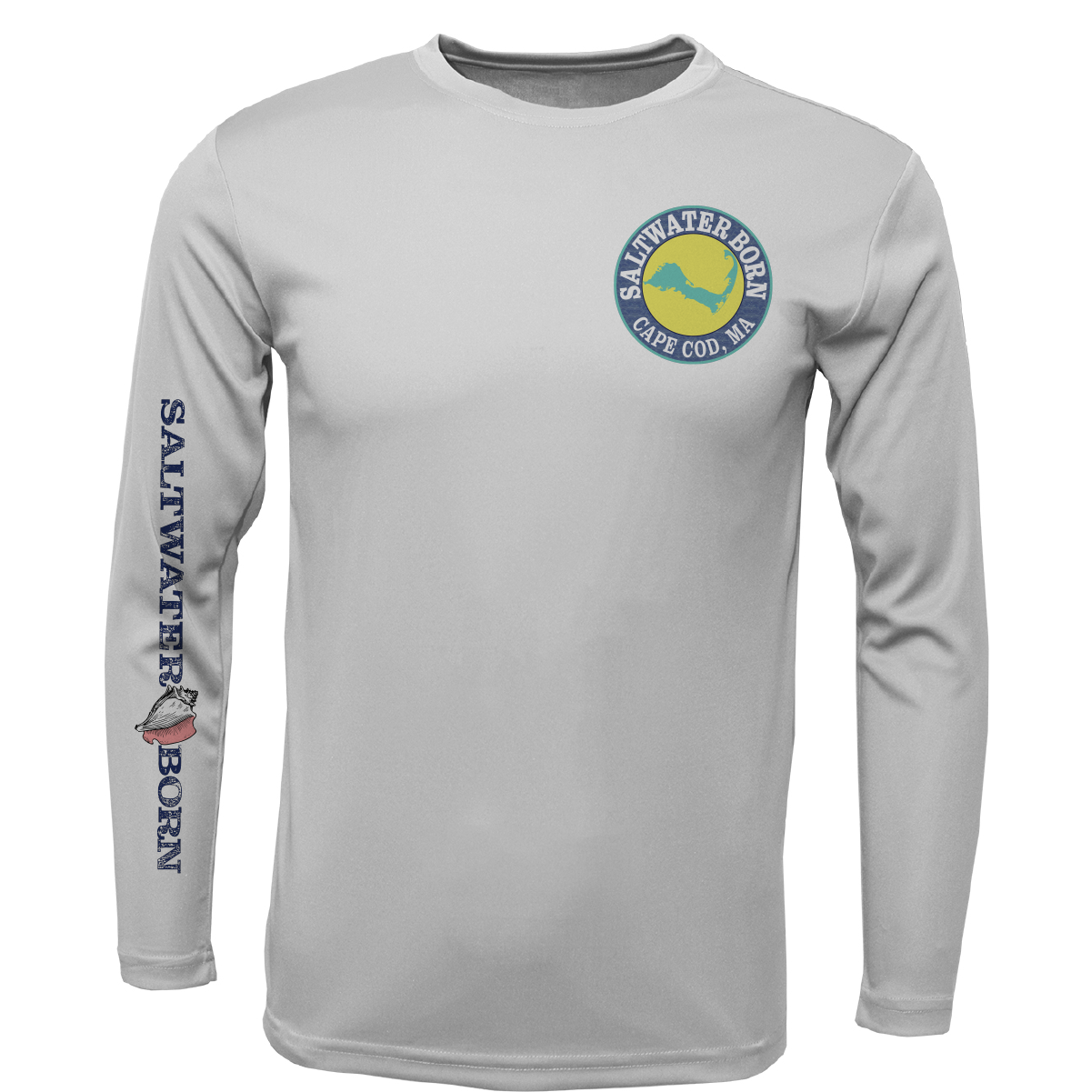 Cape Cod, MA Jaws Girl's Long Sleeve UPF 50+ Dry-Fit Shirt