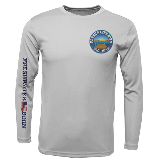 Michigan Freshwater Born Kraken Men's Long Sleeve UPF 50+ Dry-Fit Shirt