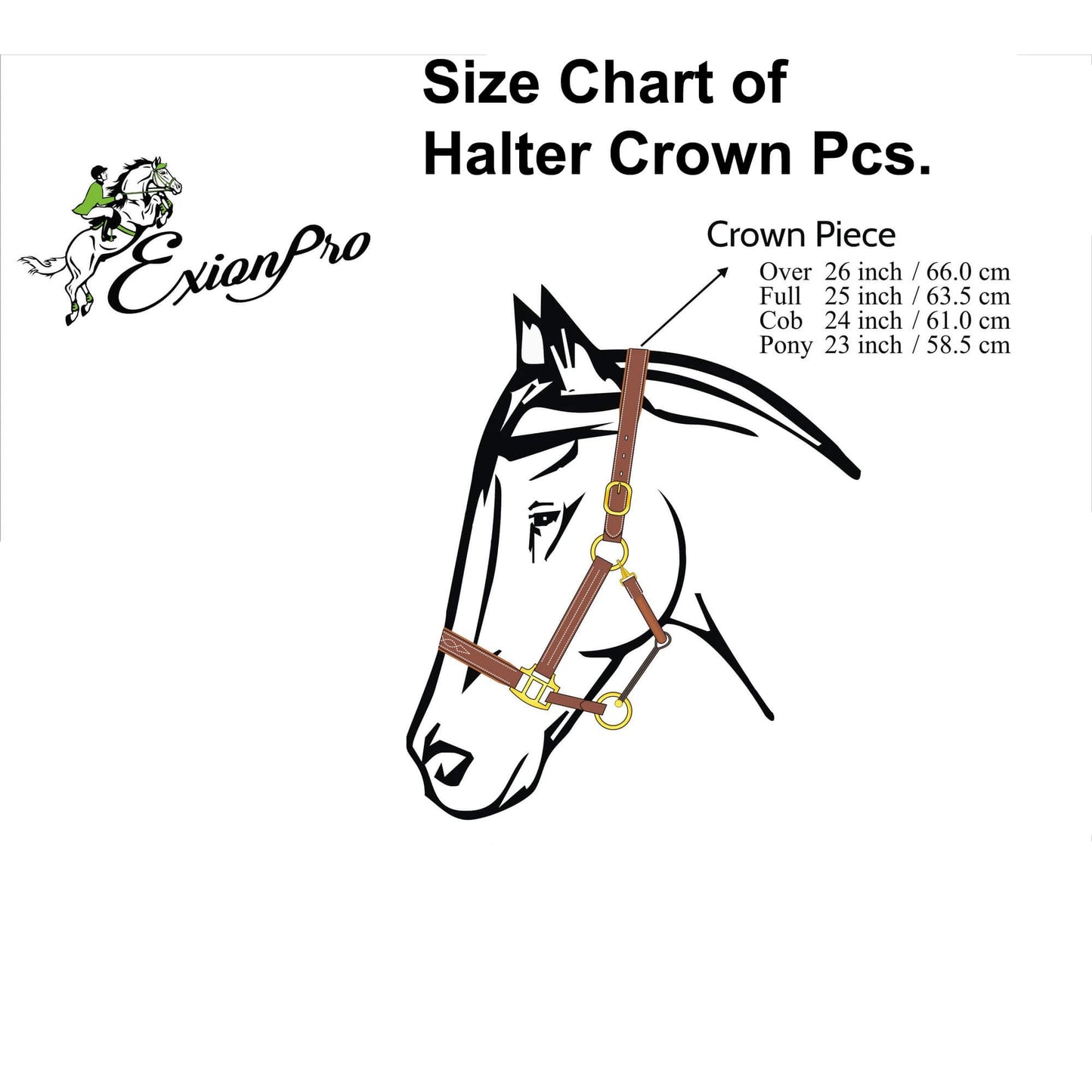 ExionPro Replacement Fancy Stitched Halter Crown Piece