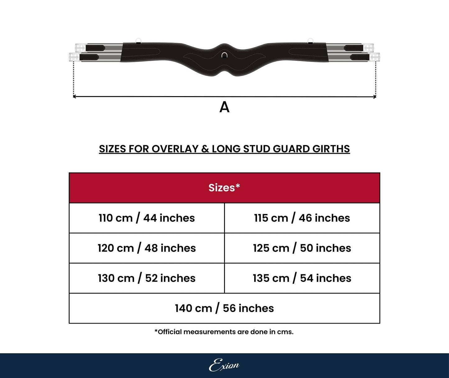 ExionPro 'Snap' Over Lay Girth - Navy Blue Elastic with White Lines