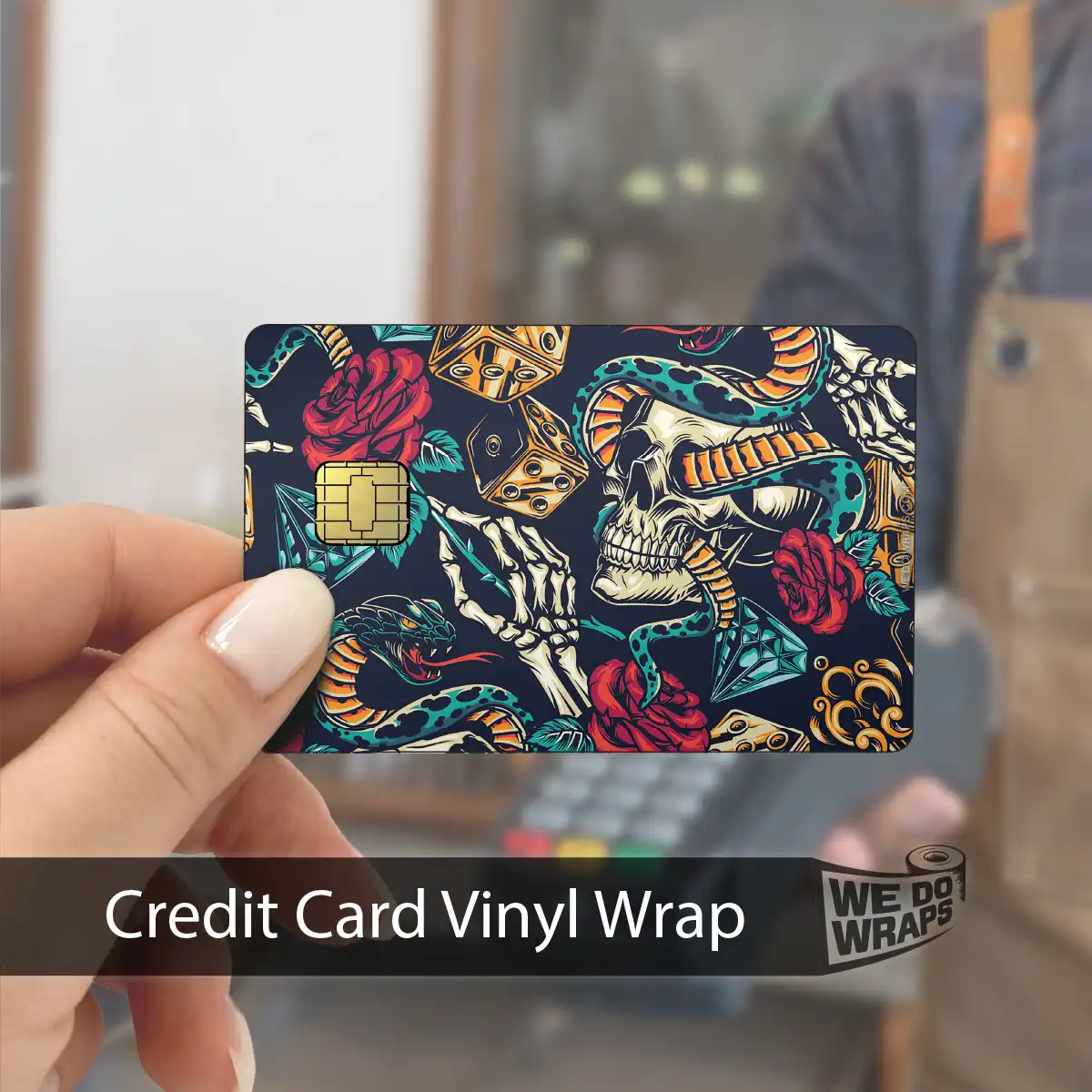 Skull & Roses Tattoo Art | NFC Key Card Wrap