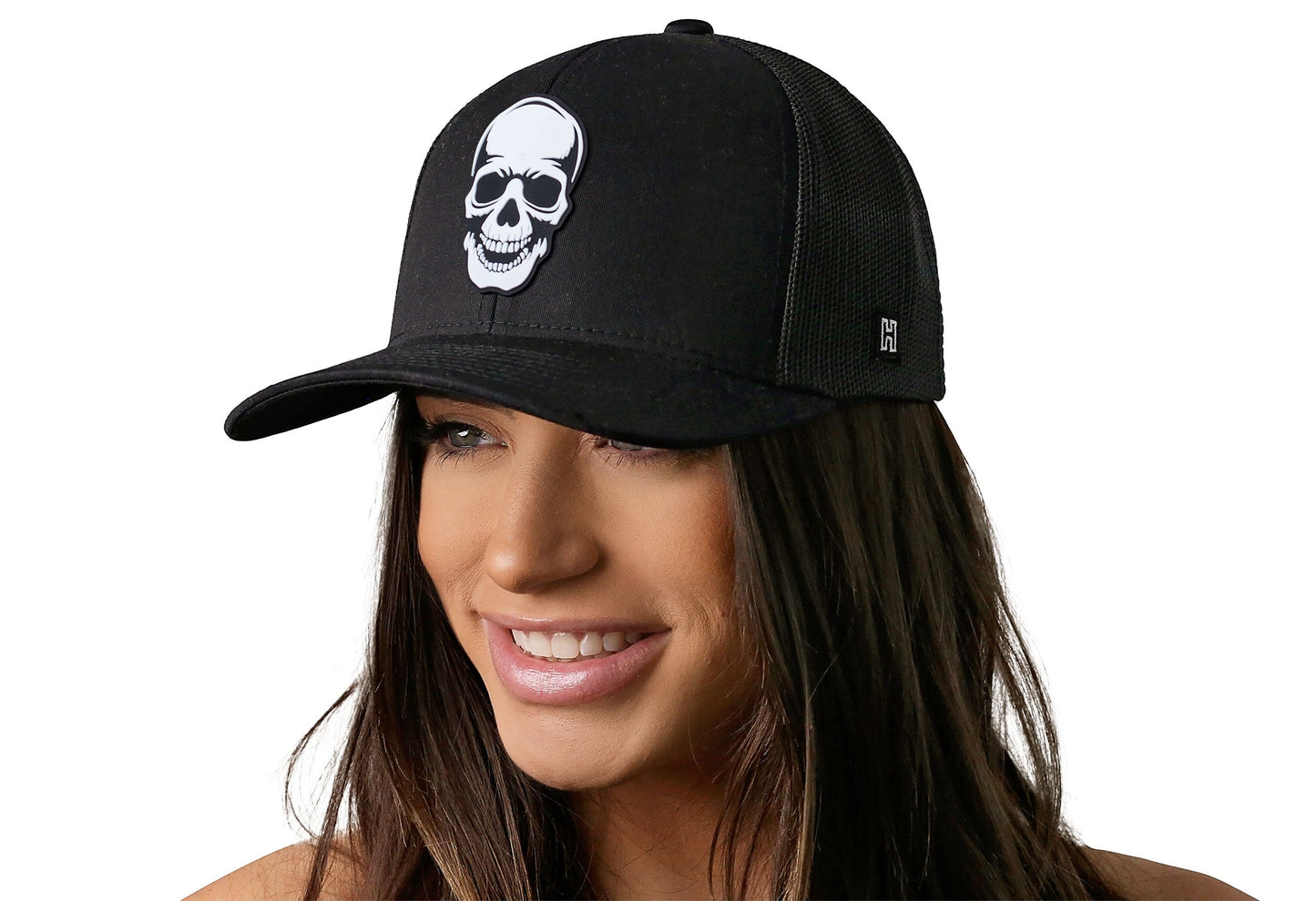 Skull Trucker Hat | Black Snapback