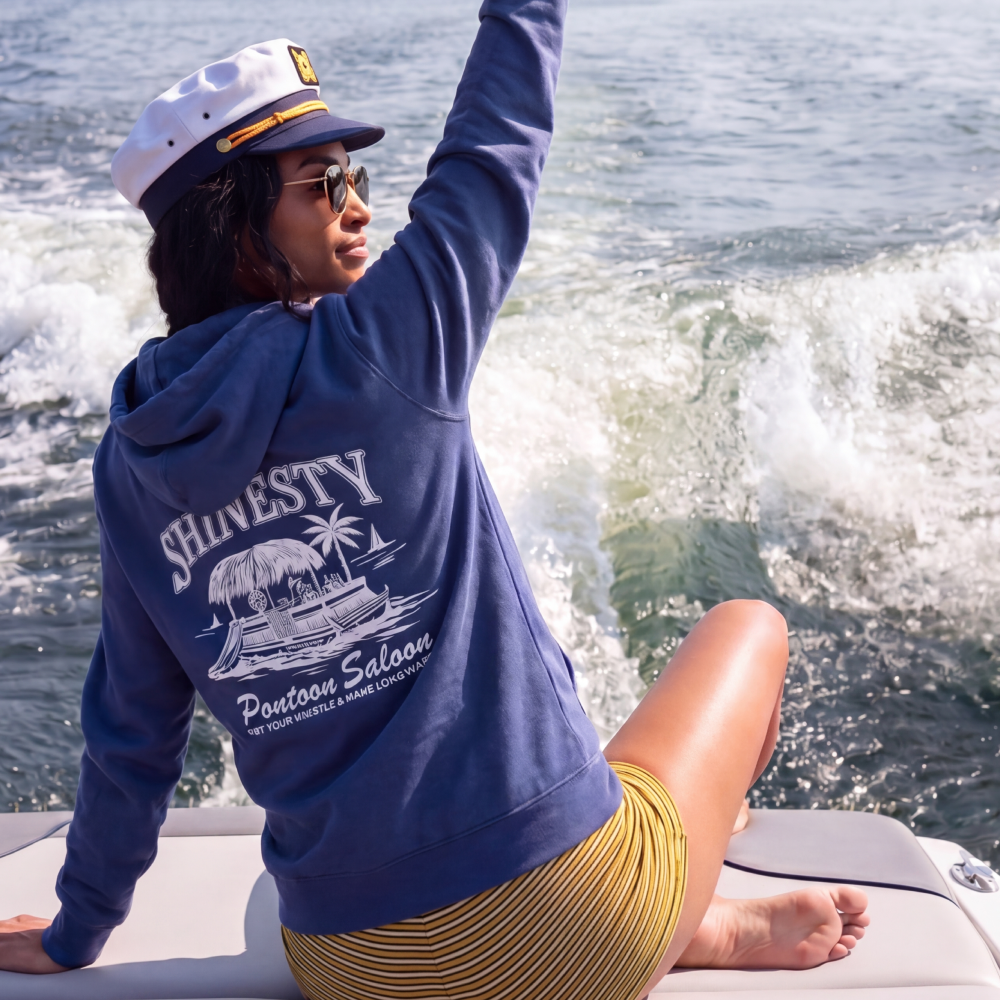 The Pontoon Saloon | Tiki Pontoon Sexy Terry™ Men’s Lounge Hoodie