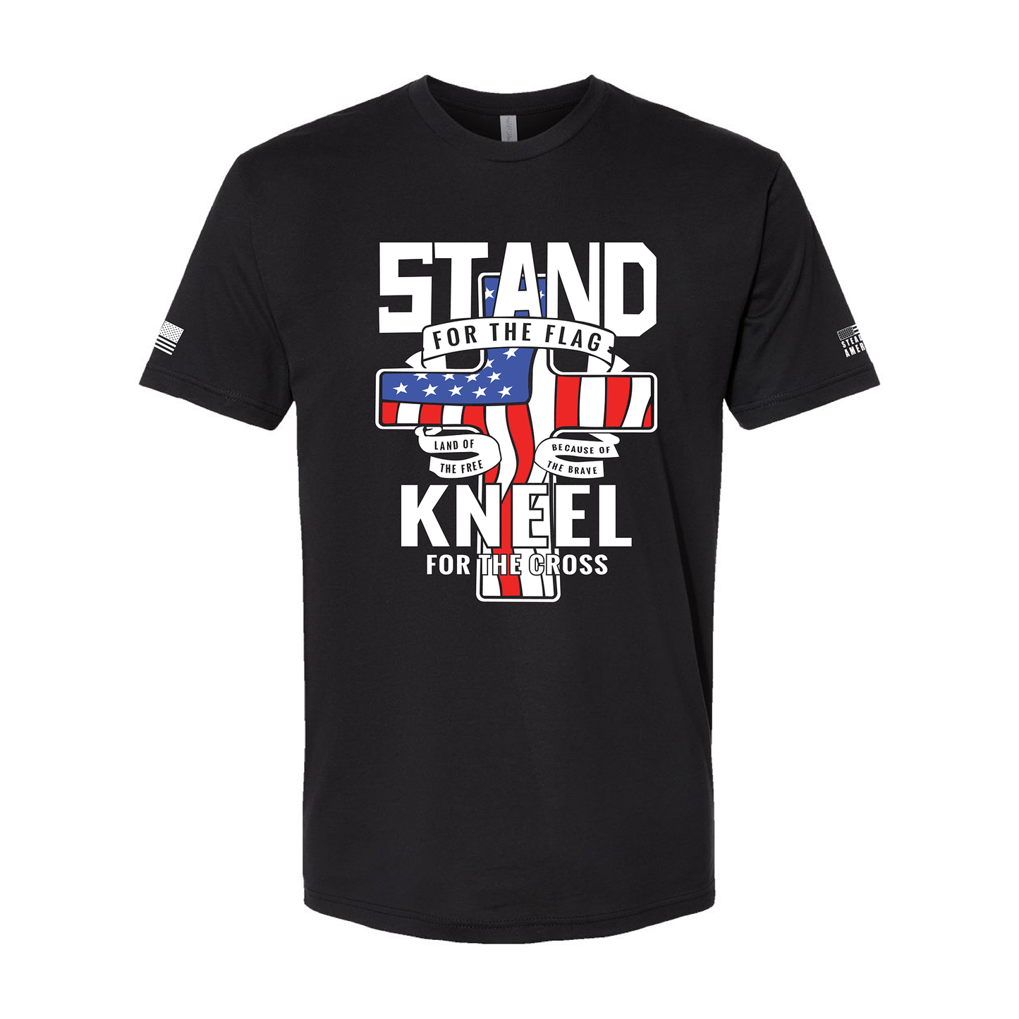 Stand For The Flag, Kneel For The Cross Shirt – Patriotic Christian Tee
