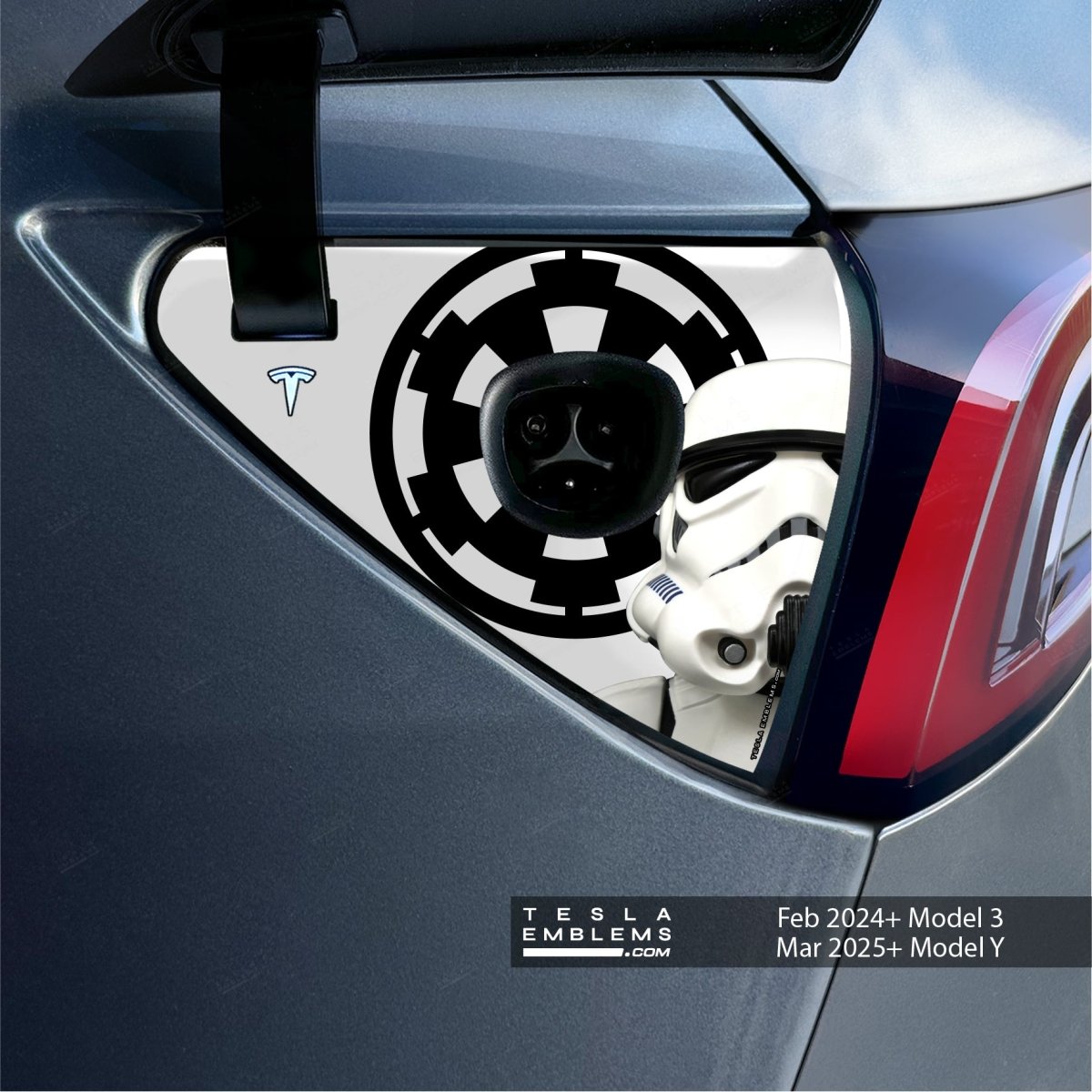 Storm Trooper Tesla Charge Port Wrap | Model 3