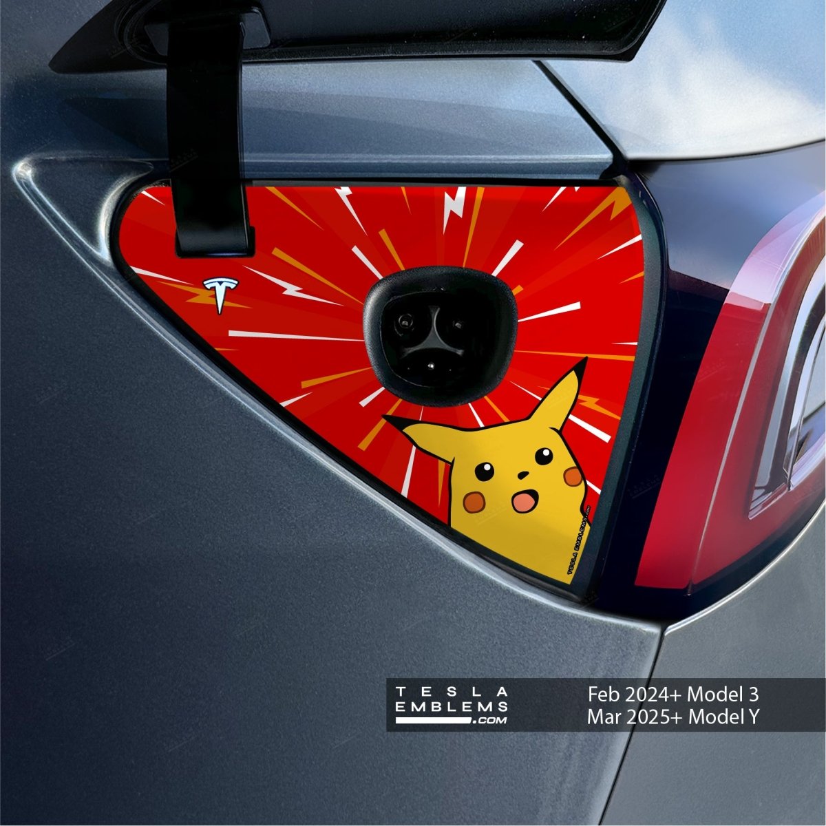 Surprise Pikachu Tesla Charge Port Wrap | Model Y