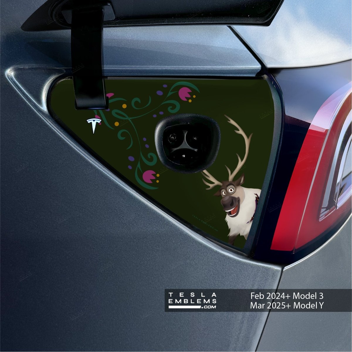 Frozen Sven Tesla Charge Port Wrap | Model 3