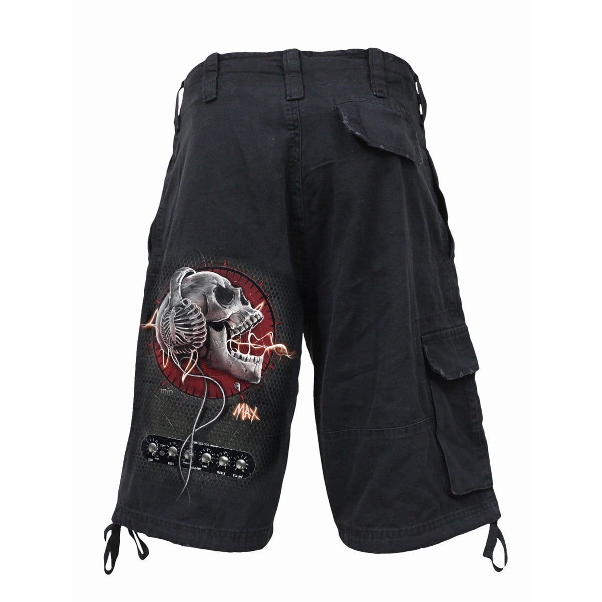 NEVER TOO LOUD - Vintage Cargo Shorts Black