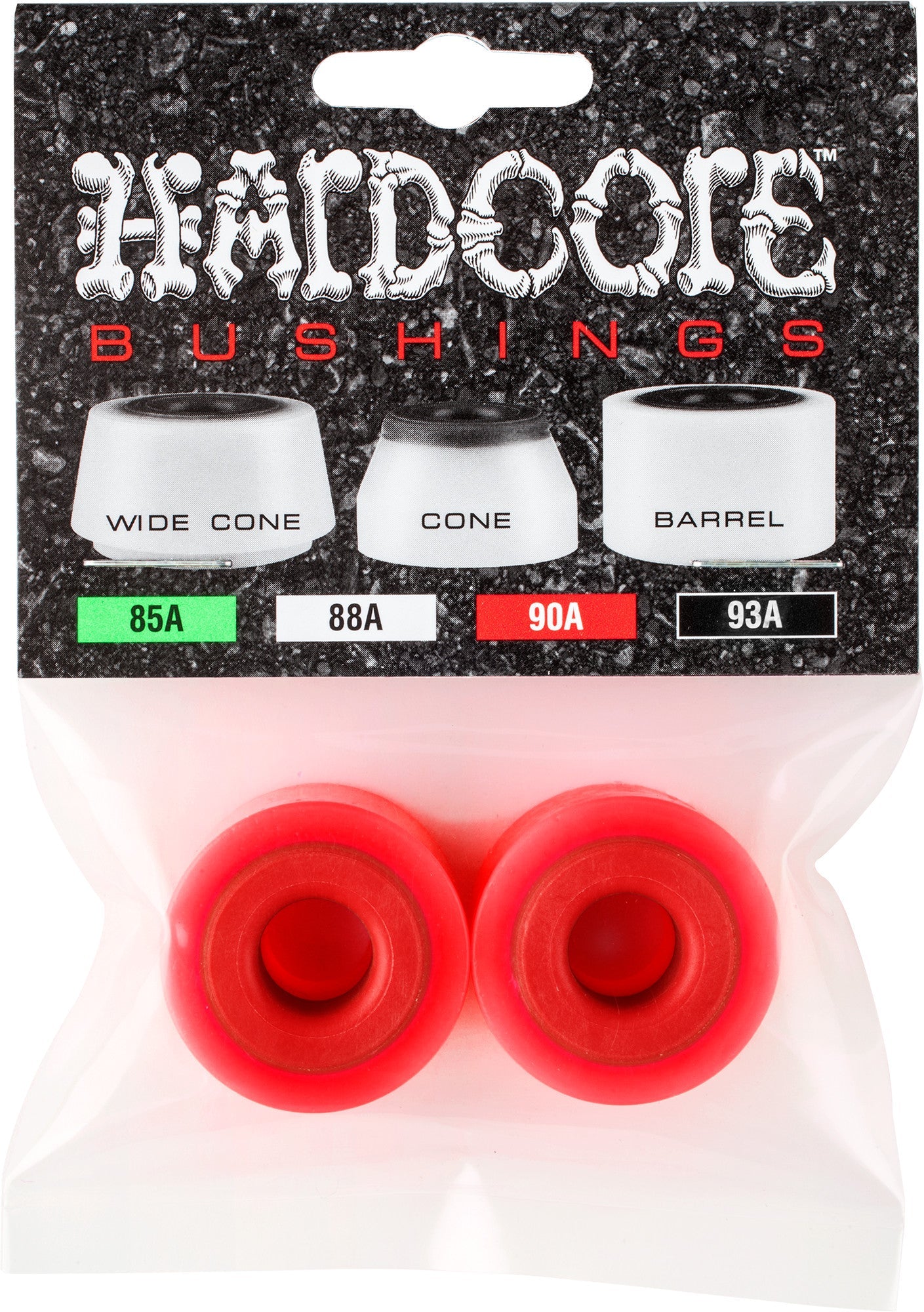 Hardcore Bushings Barrel Bushing 90a - Red/Red (Set)