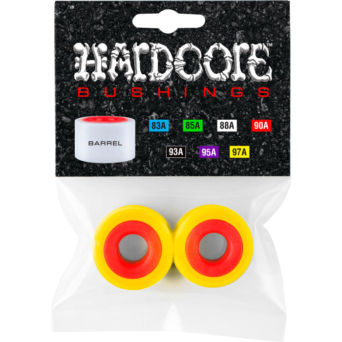 Hardcore Bushings Barrel Bushing 97a - Yellow/Red (Set)