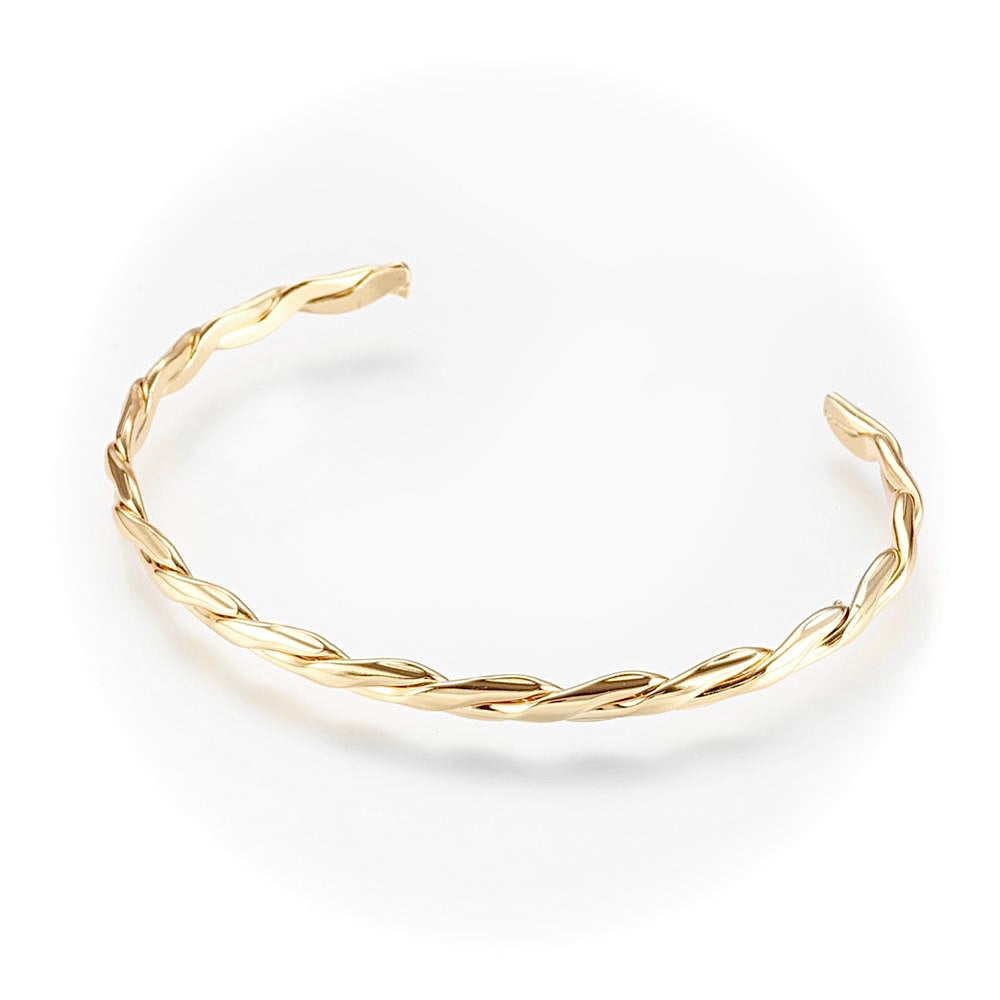 TILLY - 18K Gold Twist Cuff - Accent Bracelet