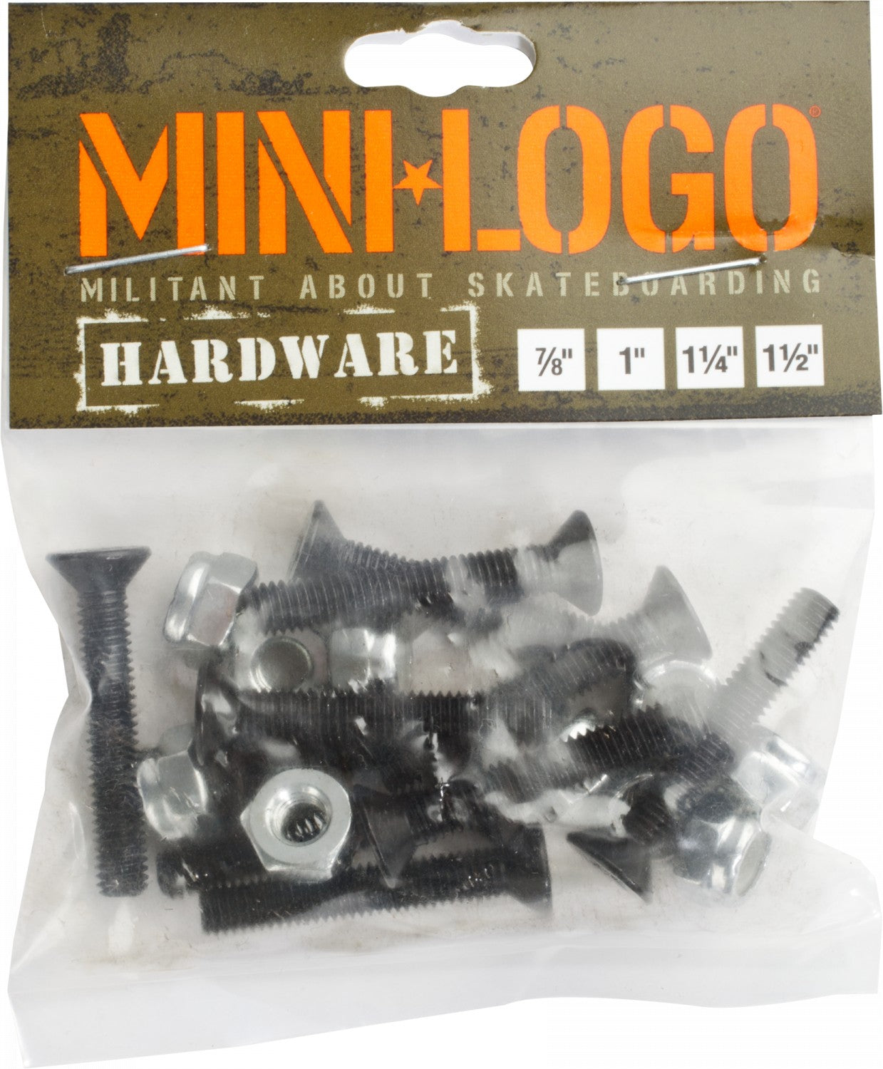 Mini Logo Hardware 1" Phillips - Black