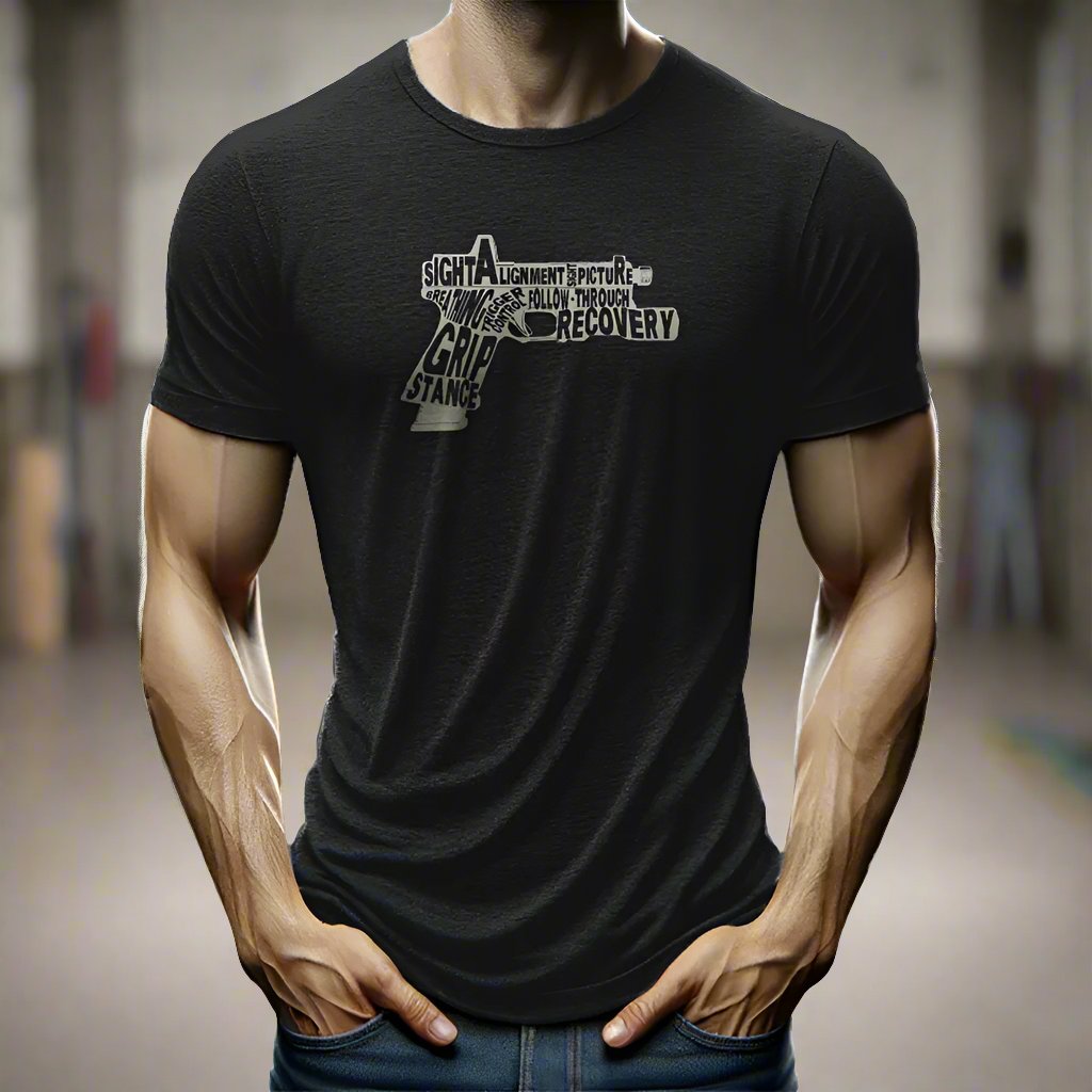 Pistol Fundamentals T-Shirt ($10-DOLLAR TEE - BLACK)