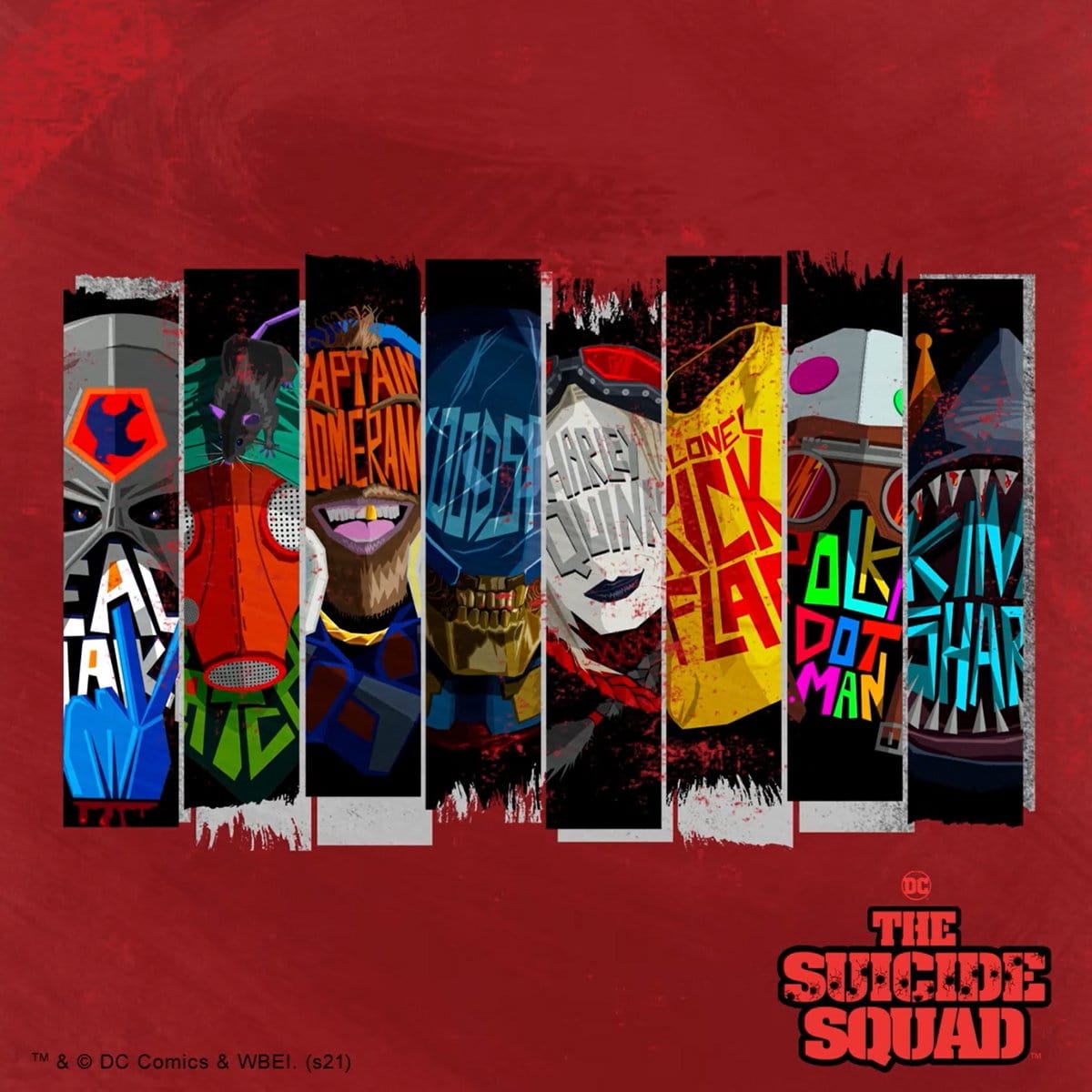 HARLEY QUINN - DIE CLOWN - 2in1 Red Ripped Top Black