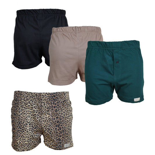 Leopard Boxer Shorts 4 Pack for Men