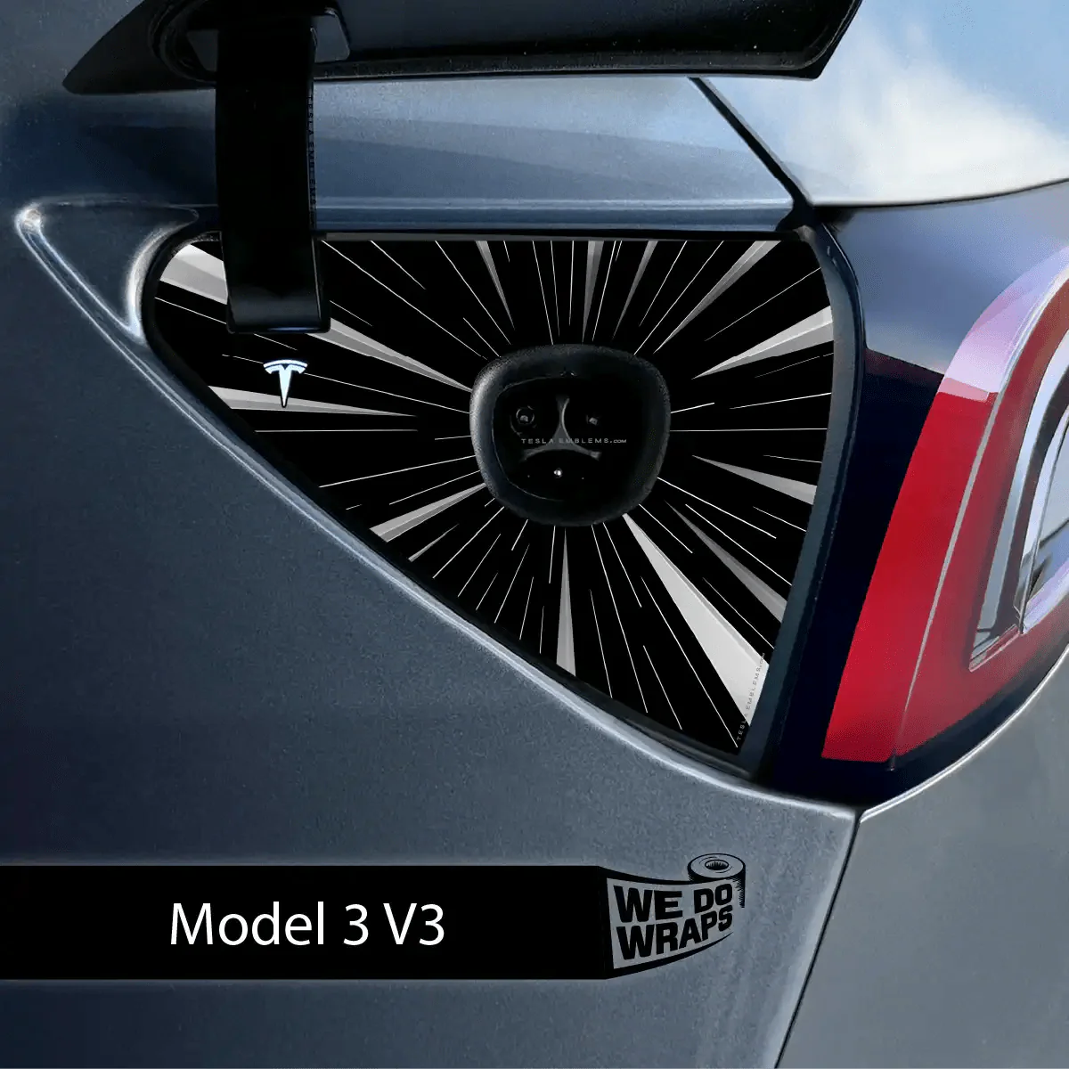 Ludicrous Performance Mode Tesla Charge Port Wrap | Model 3