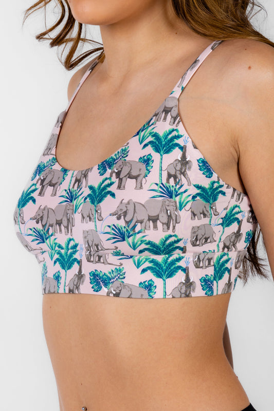 The Maximus | Tropical Elephants Boob Hammock™ Scoop Bralette