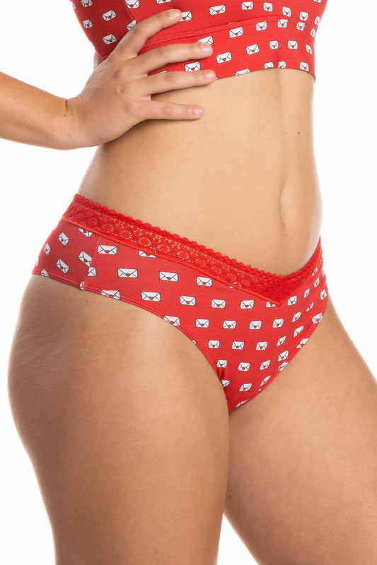 The Secret Admirer | Valentines Lace Trim Cheeky Panty