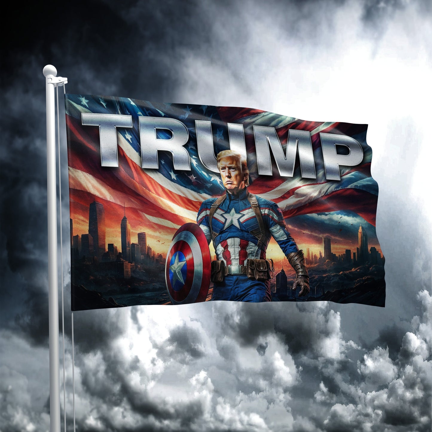 Trump - Captain America - Flag