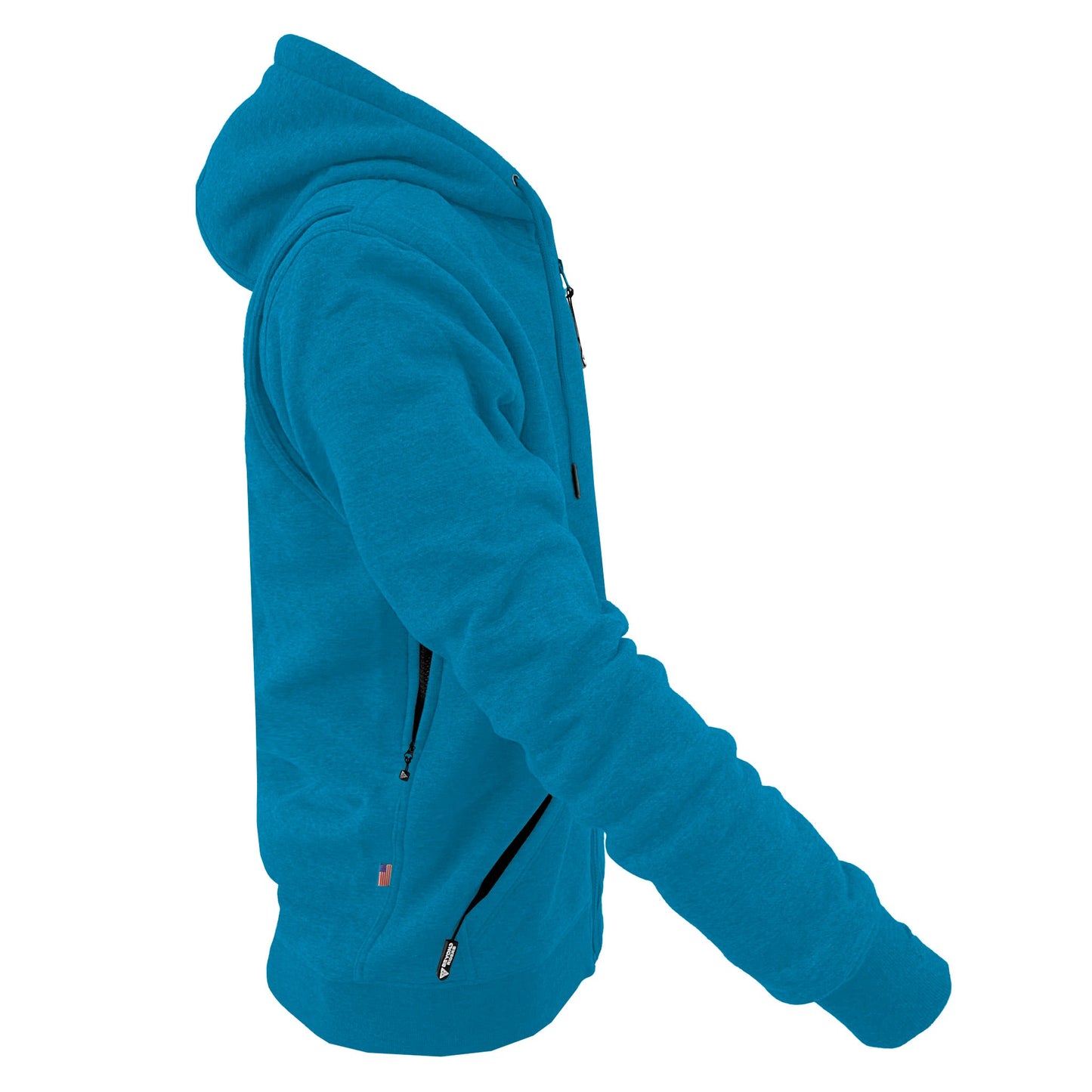 Protective Fleece Unisex Hoodie - Aqua Blue