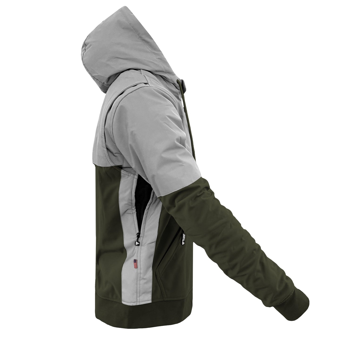 SoftShell Reflective Army Green Eclipse Hoodie