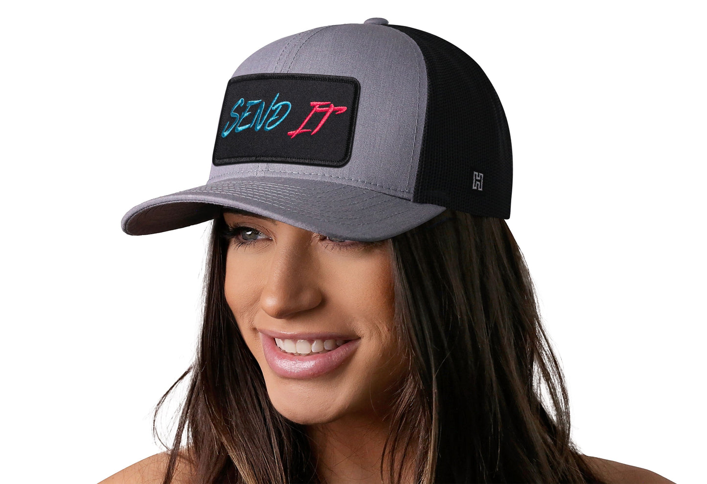 Send It Trucker Hat | Gray-Black Snapback