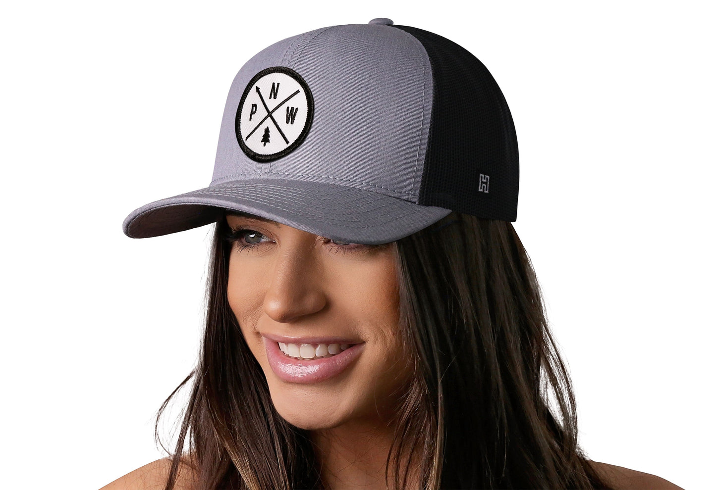 PNW Trucker Hat | Gray-Black PNW X Snapback