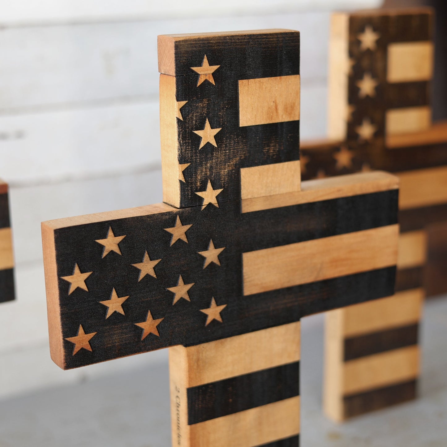 Bless the USA :: Wooden Cross