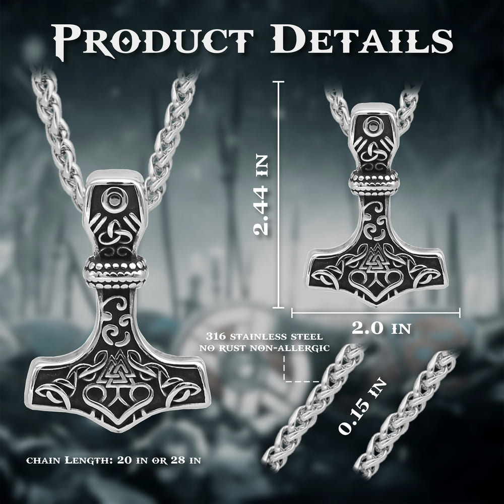 Thor's Hammer Mjolnir Handmade Necklace