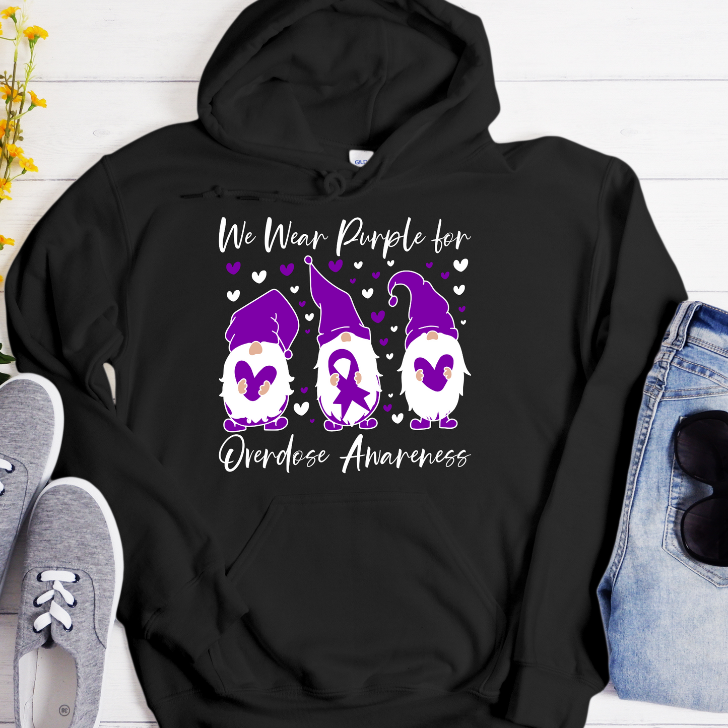 Custom Recovery Hoodie | Inspiring Sobriety | We Wear Purple For Overdose Awareness