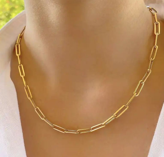VELORE GOLD - Paperclip Necklace 18, 20, 22, 24 & 26 inches