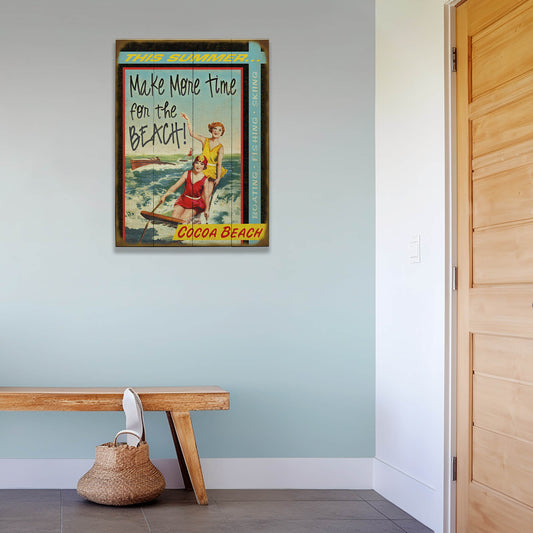 Make More Time for the Beach - Wood & Metal Wall Art