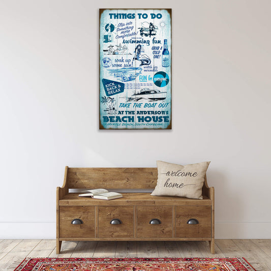 Things to do at the Beach - Wood & Metal Wall Art