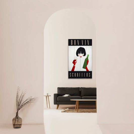 Bon Vin Wine Bar - Wood & Metal Wall Art