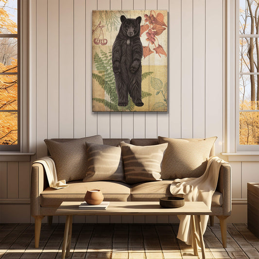 Wildwood Fern Bear - Wood & Metal Wall Art