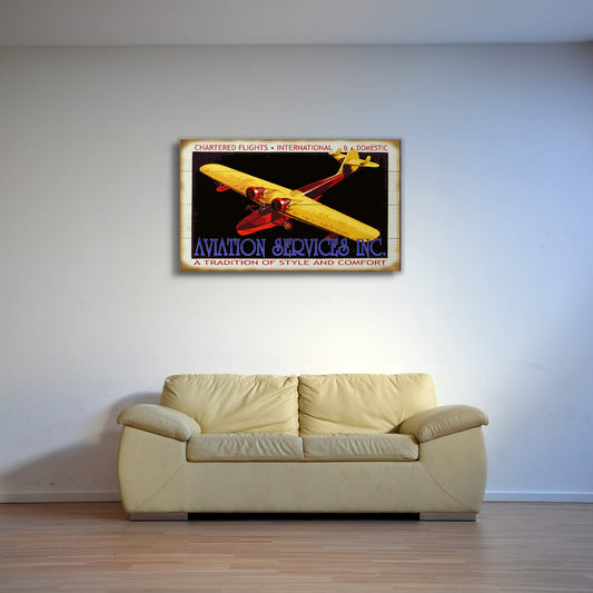 Aviation Charters - Wood & Metal Wall Art