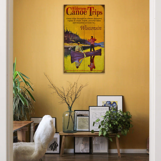 Wilderness Canoe Trips - Wood & Metal Wall Art
