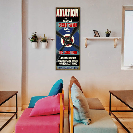 Aviation Career Training - Wood & Metal Wall Art