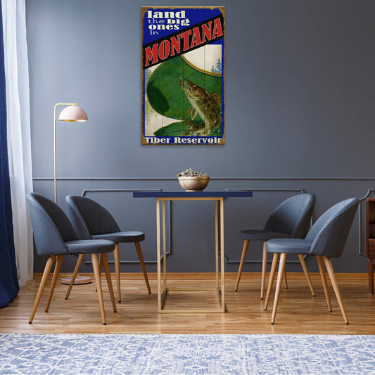 Land the Big Ones: Walleye - Wood & Metal Wall Art